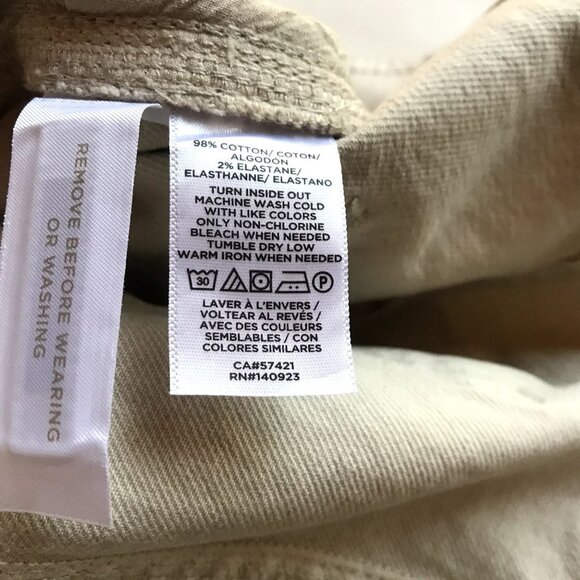 LOFT Shorts NEW Welt Pocket Denim Shorts in White/Light Pebble Size 32 - Picture 9 of 9